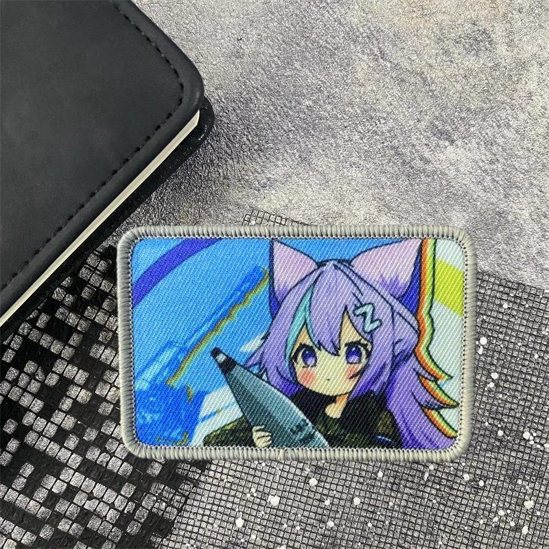 Parche con insignia de moral de Chica de Anime con letra Z, parches militares tácticos de 120 segundos, brazalete con gancho y bucle, accesorios para mochila, pegatinas - imagen 2