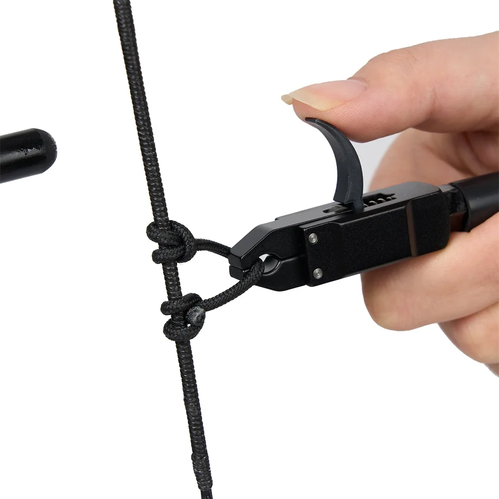 Alicates giratorios para tiro con arco, 1 piezas, Ayuda de liberación, correa para la muñeca negra, accesorio de tiro para caza al aire libre, 360 - imagen 3