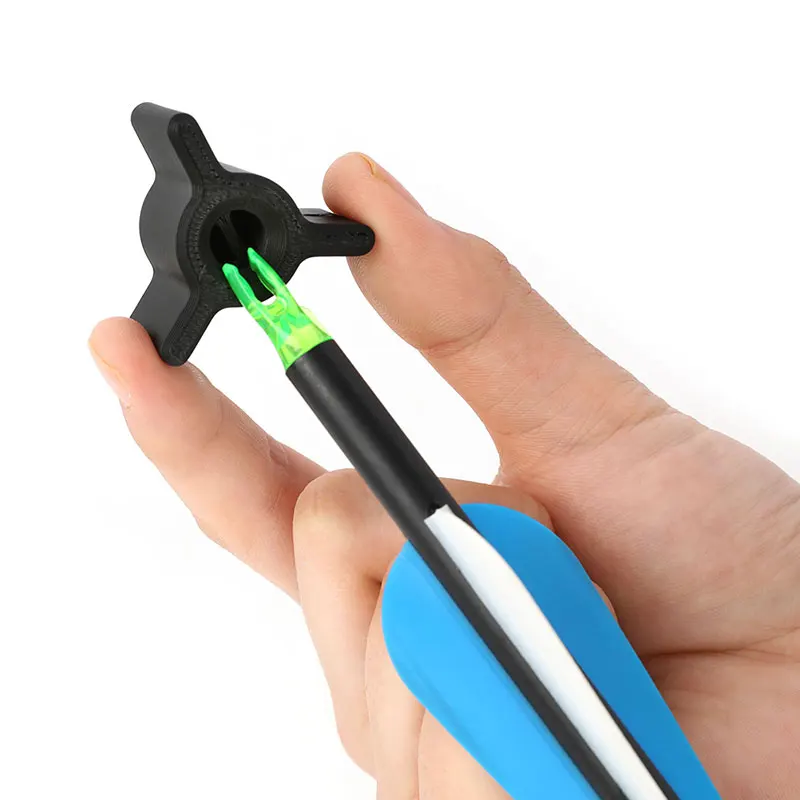 Flecha Nock herramienta de ángulo correcto Material PLA para arco compuesto flechas tiro con arco ajuste flecha cola tiro caza práctica objetivo - imagen 5