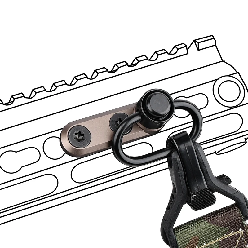 WADSN-hebilla de Metal GBB de desmontaje rápido táctico NSR, montaje giratorio, ajuste de 20mm, Picatinny M-LOK, accesorios de caza - imagen 4