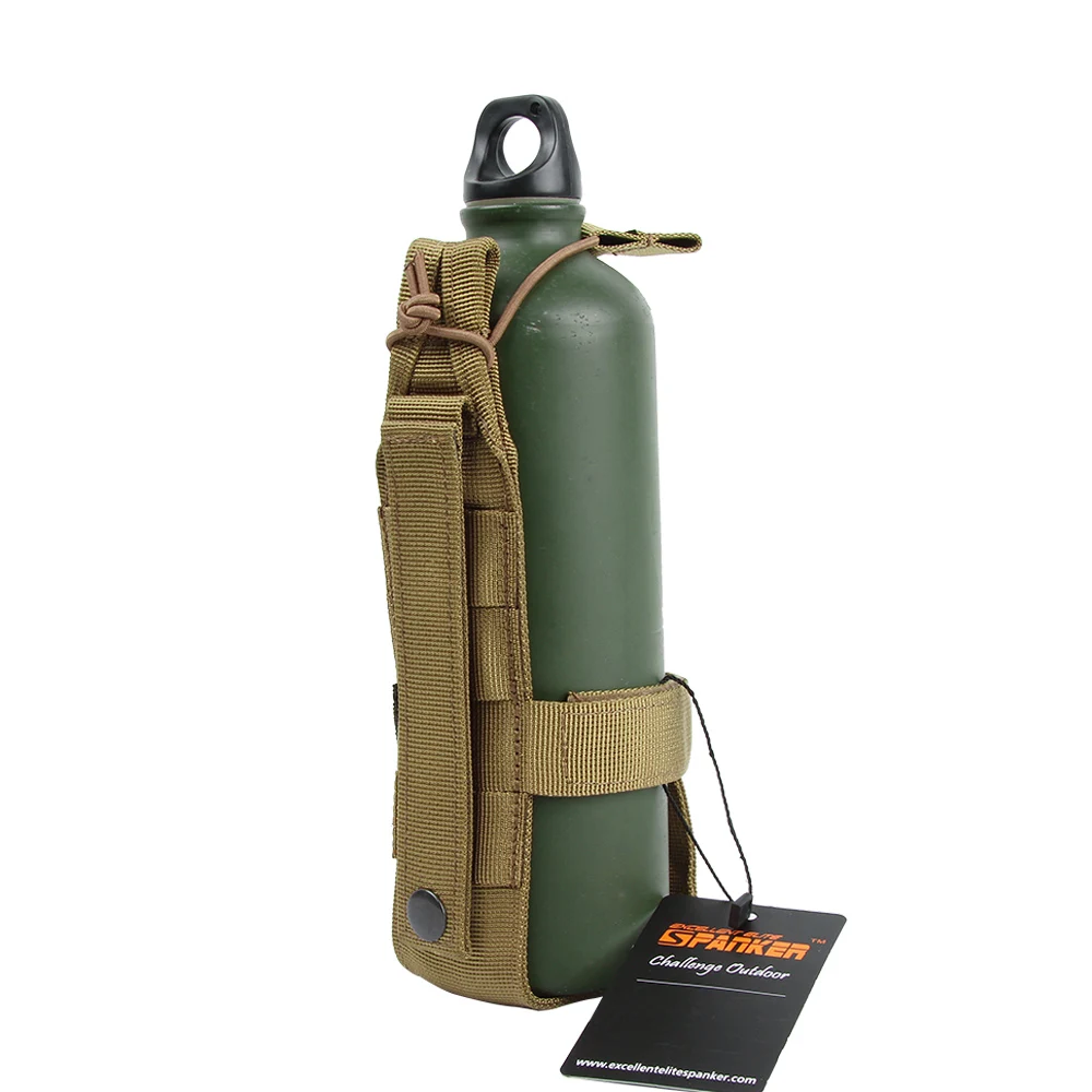 Bolsa táctica Molle para botella de agua, soporte ligero para botella, bolsa portadora para hervidor, suministros para senderismo y acampada al aire libre - imagen 4