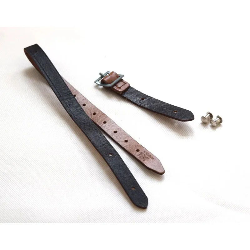 Casco alemán M35 M40 M42, correa para la barbilla de cuero negro, accesorio táctico