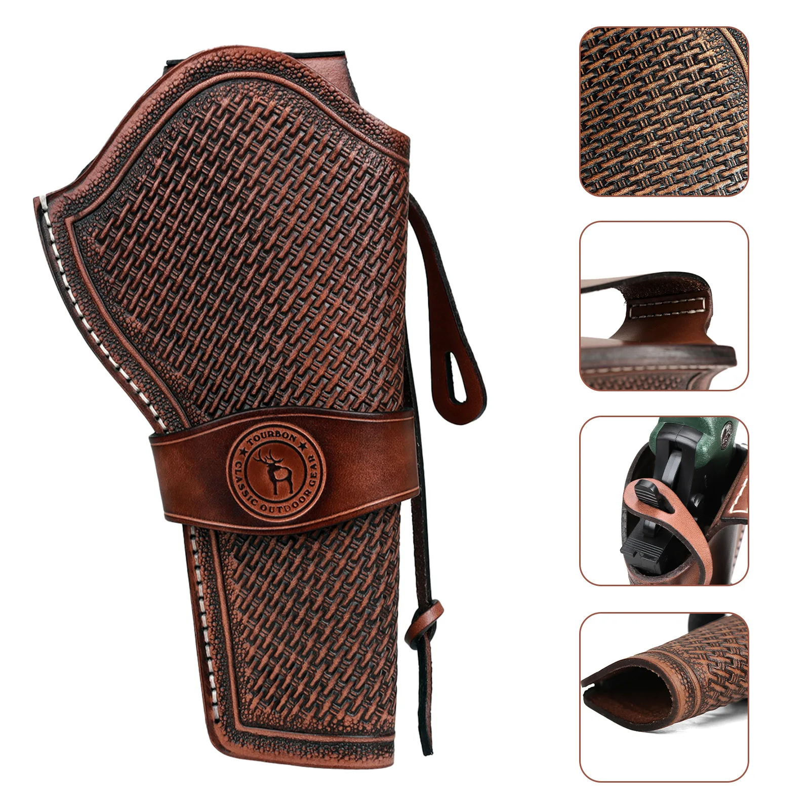 Funda de cuero Tourbon para pistola Ruger .357 - imagen 5