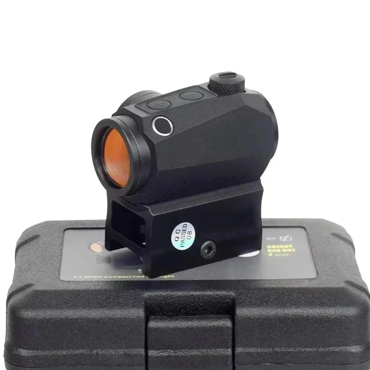 R5 1x20mm 2 MOA Red Dot Sight Reflex Riflescope alcance de caza con montaje Riser 20mm Rail co-Witness holográfico AR15