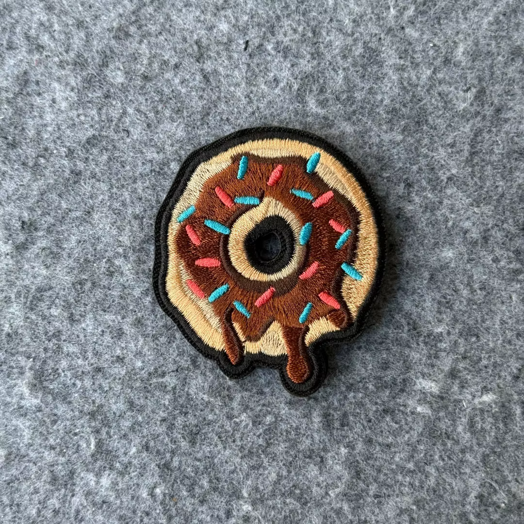 Parche moral PVC donut – Aplicación gancho y bucle para mochila