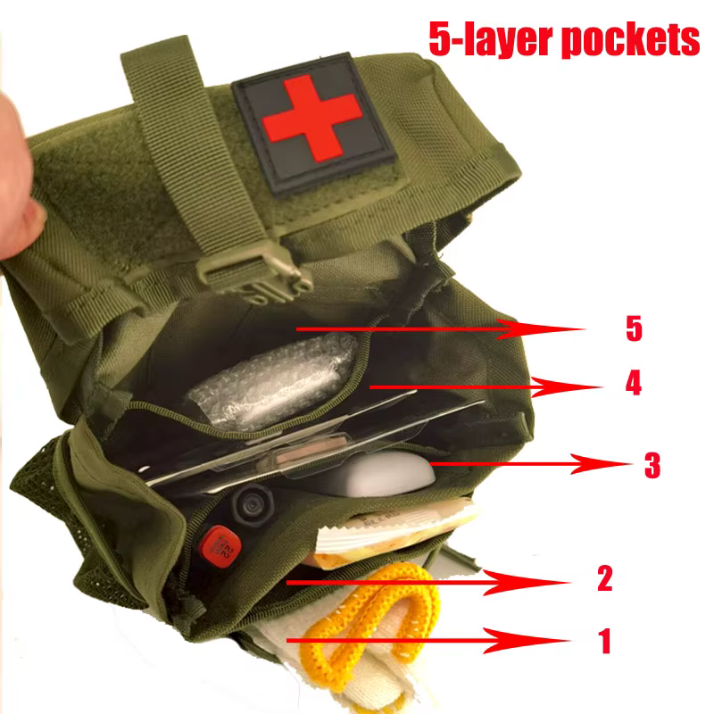 Bolsa táctica EDC plegable MOLLE – Nylon 1000D impermeable - imagen 4