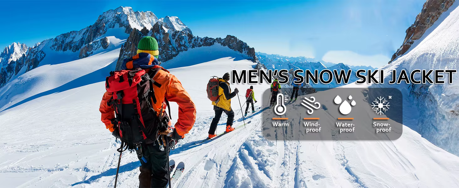 Chaqueta de esquí impermeable para hombre ReFire Gear