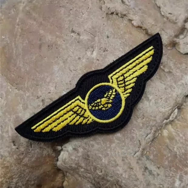Emblema de pecho de piloto de aviación, parches bordados con gancho, insignia de moral táctica militar, accesorio de ropa, pegatinas de chaqueta voladora - imagen 4