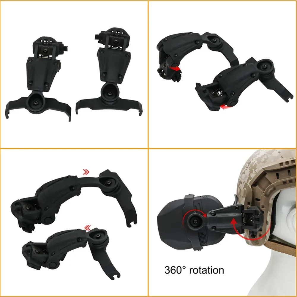 Orejeras electrónicas HEARGEAR, riel de arco táctico, adaptable para Walkerrazor, protección auditiva delgada, Airsoft, tiro, caza - imagen 3