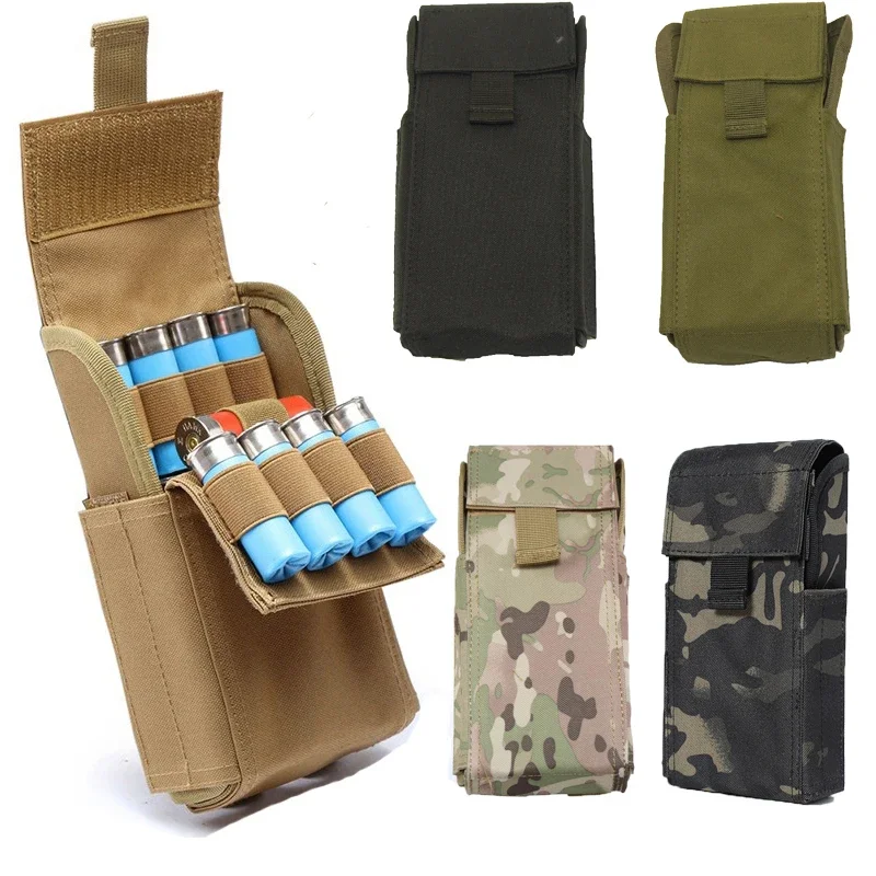 Táctico Airsoft Molle 25 redondo 12 GA 12 calibre munición conchas pistola de tiro recarga revista bolsa de bolsillo herramienta de caza bolsa de munición Accesorios - imagen 3
