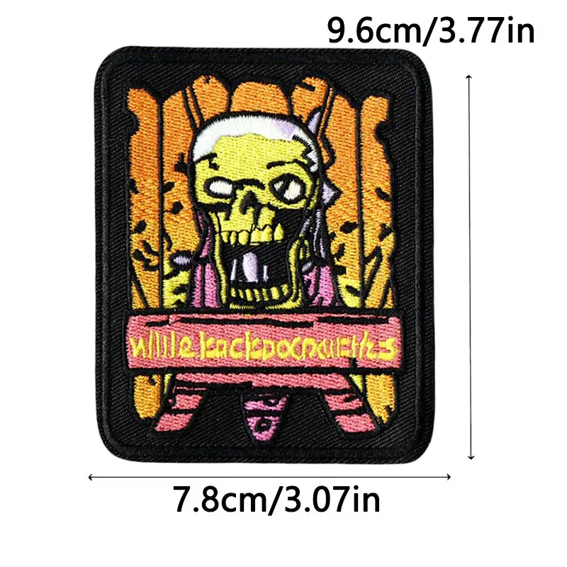 Parche bordado calavera Hippie para coser o planchar - imagen 4