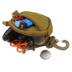 Bolsa táctica Molle para correr, bolsa para auriculares, monedero portátil con gancho, Mini bolsillo, bolsas para acampar, accesorios de billetera
