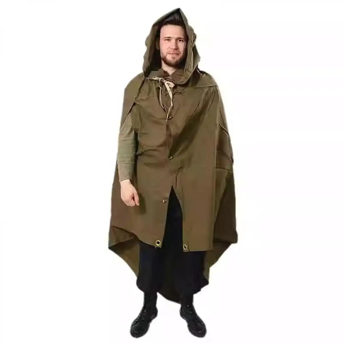 Capa táctica soviética M69, capa con capucha multifuncional de campo de soldado único, tienda de campaña al aire libre, impermeable - imagen 2
