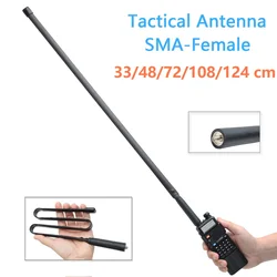 Antena táctica CS plegable SMA hembra 144/430Mhz banda Dual para Baofeng UV-5R BF-888S UV-21 PRO Quansheng UV-K5 UV-K6 Radioaficionado