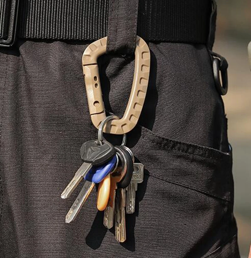 Mochila táctica ITW Molle con doble gancho, gancho para mochila al aire libre, soporte para acampar, herramienta multifuncional EDC, sistema de topo, gancho D