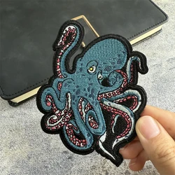 Parche táctico pulpo bordado insignia moral gancho bucle