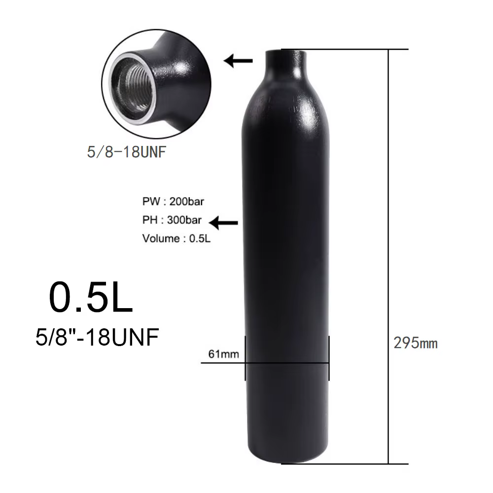 Botella HPA de aluminio para Airsoft y Paintball - imagen 4