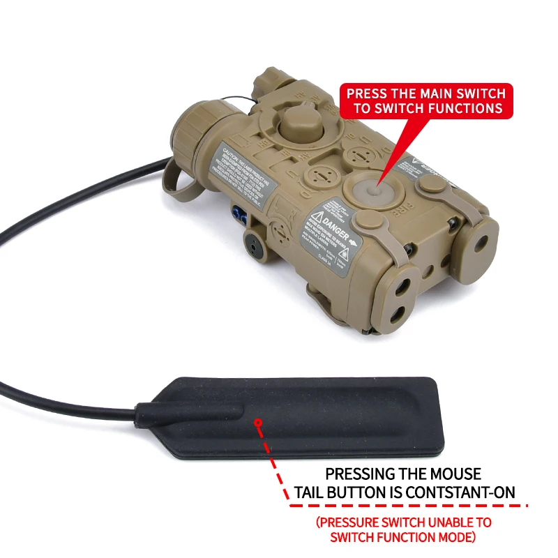 WADSN NGAL sólo luz LED blanca Contstant Strobe NO láser Airsoft arma Scout luz ajuste 20mm Rail Airsoft accesorios tácitcales - imagen 2