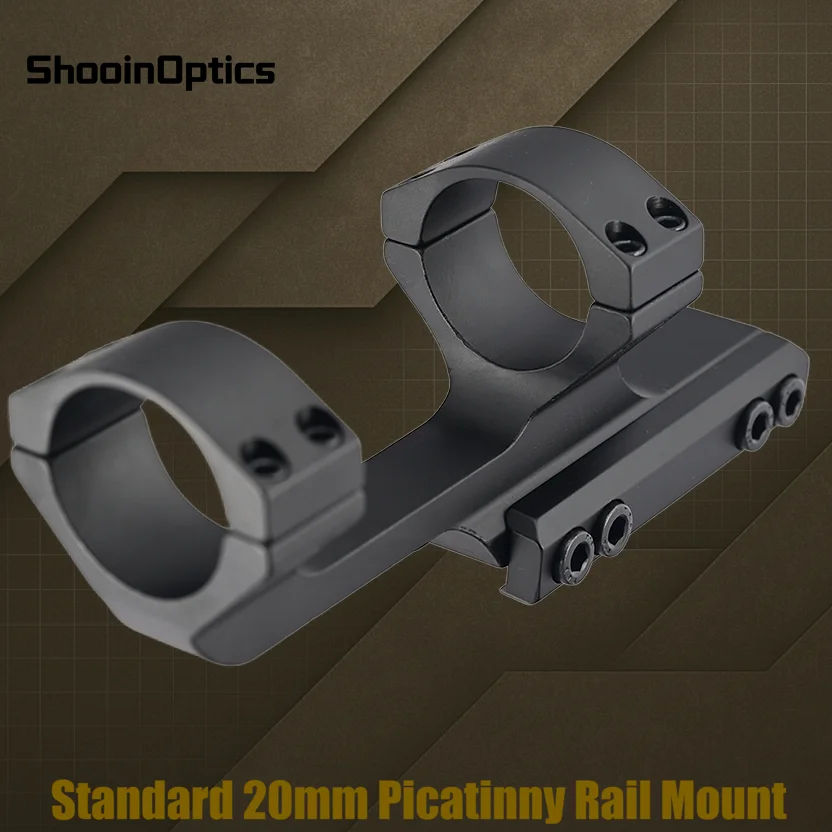 Montura de Mira Telescópica Shooin Optics de 30 mm, Cantilever de una Pieza con Riel Picatinny de 20 mm, Aluminio de Precisión para Mira Telescópica - imagen 4