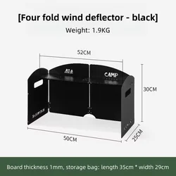 Estufa casete plegable camping deflector viento