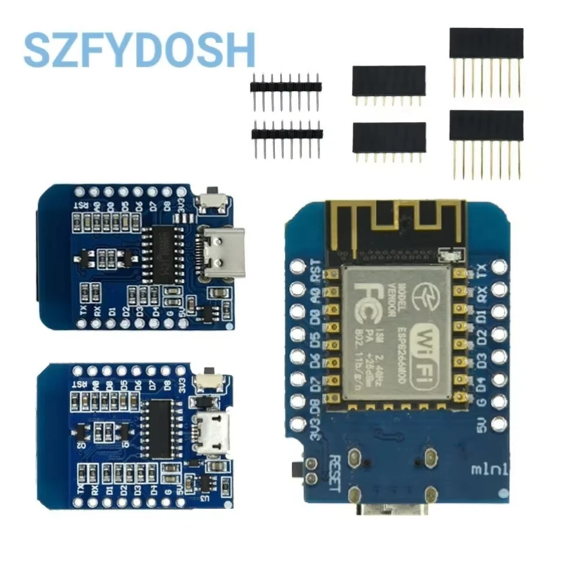 D1 Mini-Mini NodeMcu 4M Bytes Lua WIFI Internet de las cosas Placa de desarrollo basada en ESP8266 para WeMos