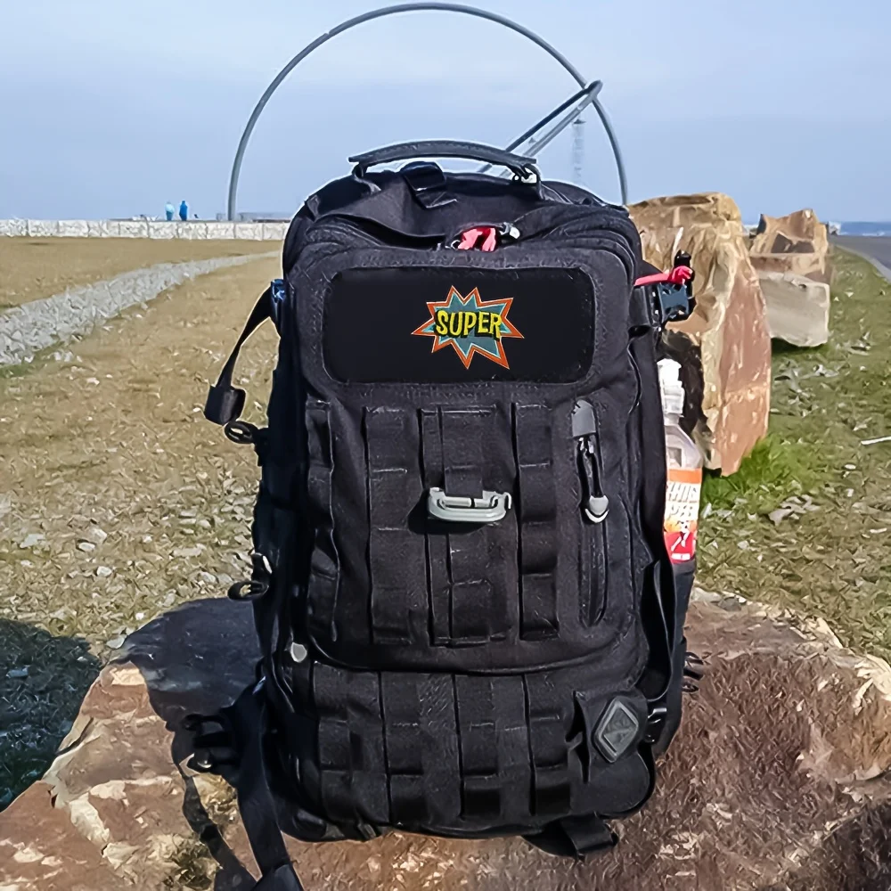 Parches Velcro Mochila TáCticos De Bordados Parche Bordado de Velcro con Estilo Cómic Súper y Burbuja de Estallido, Memes Divertidos - Insignia Táctica de Moral para Mochila - imagen 4