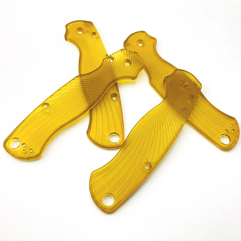 Parches de básculas con mango de cuchillo plegable Ultem PEI, 1 par, para cuchillos originales Para2 C81, Material de parche hecho a medida, accesorios DIY - imagen 3
