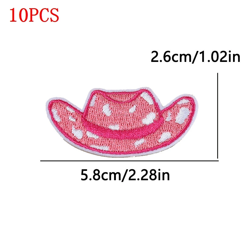 10 unids/set de parches de hierro de estilo rosa para ropa, diseños Y2K, parche bordado con personalidad, logotipo DIY, insignias para coser, parche con apliques - imagen 4