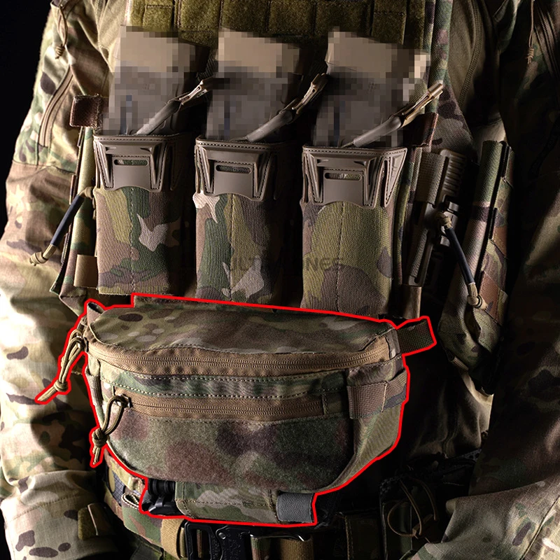 Bolsa de suspensión táctica, paquete colgante Abdominal compacto, bolso de hombro, Airsoft, integra chaleco de caza, portador de placa, bolsa para el vientre - imagen 2