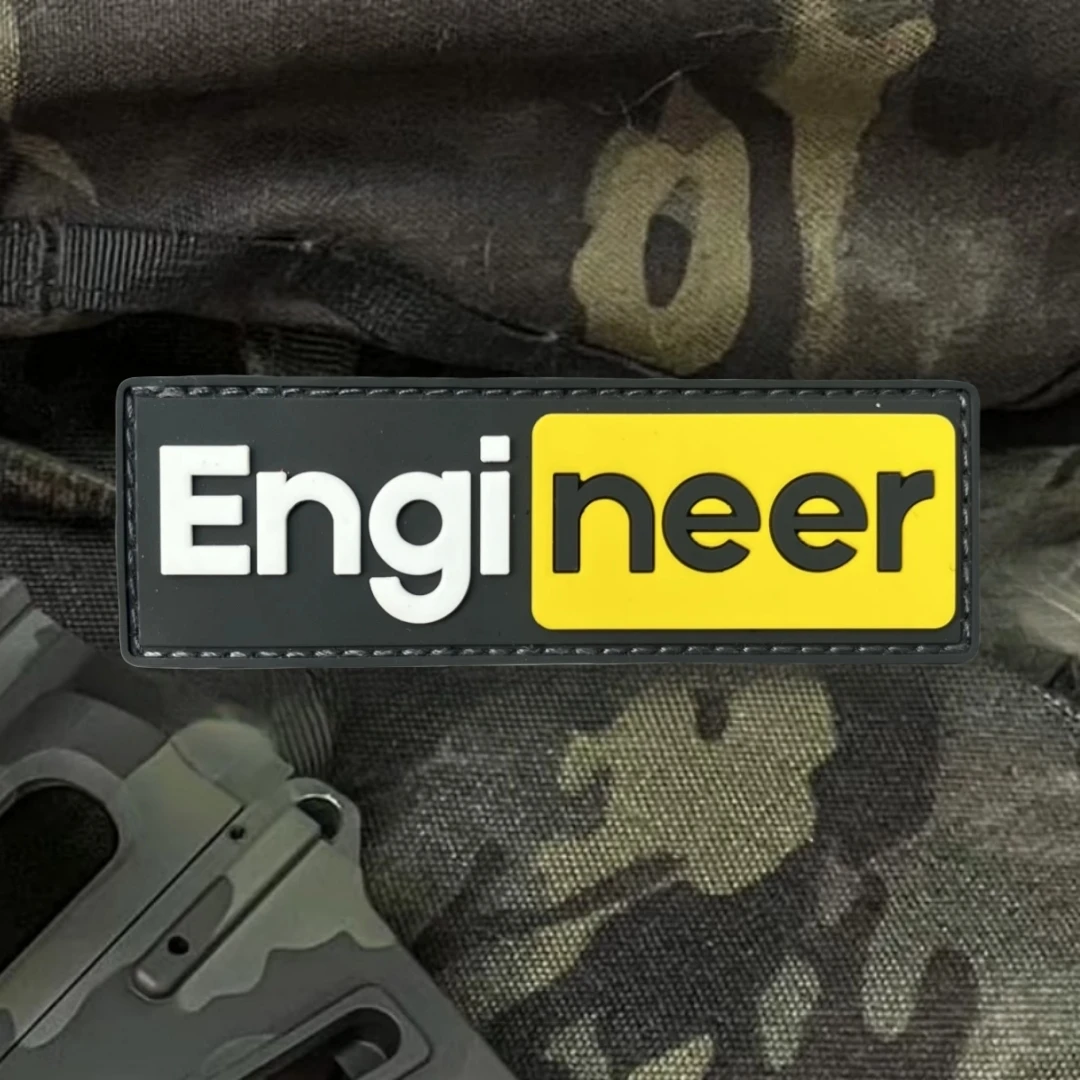 Parche táctico "Engineer", insignia personalizada de moral del ejército, parches de gancho y bucle de PVC 3D para ropa, equipo militar, pegatina para casco - imagen 4
