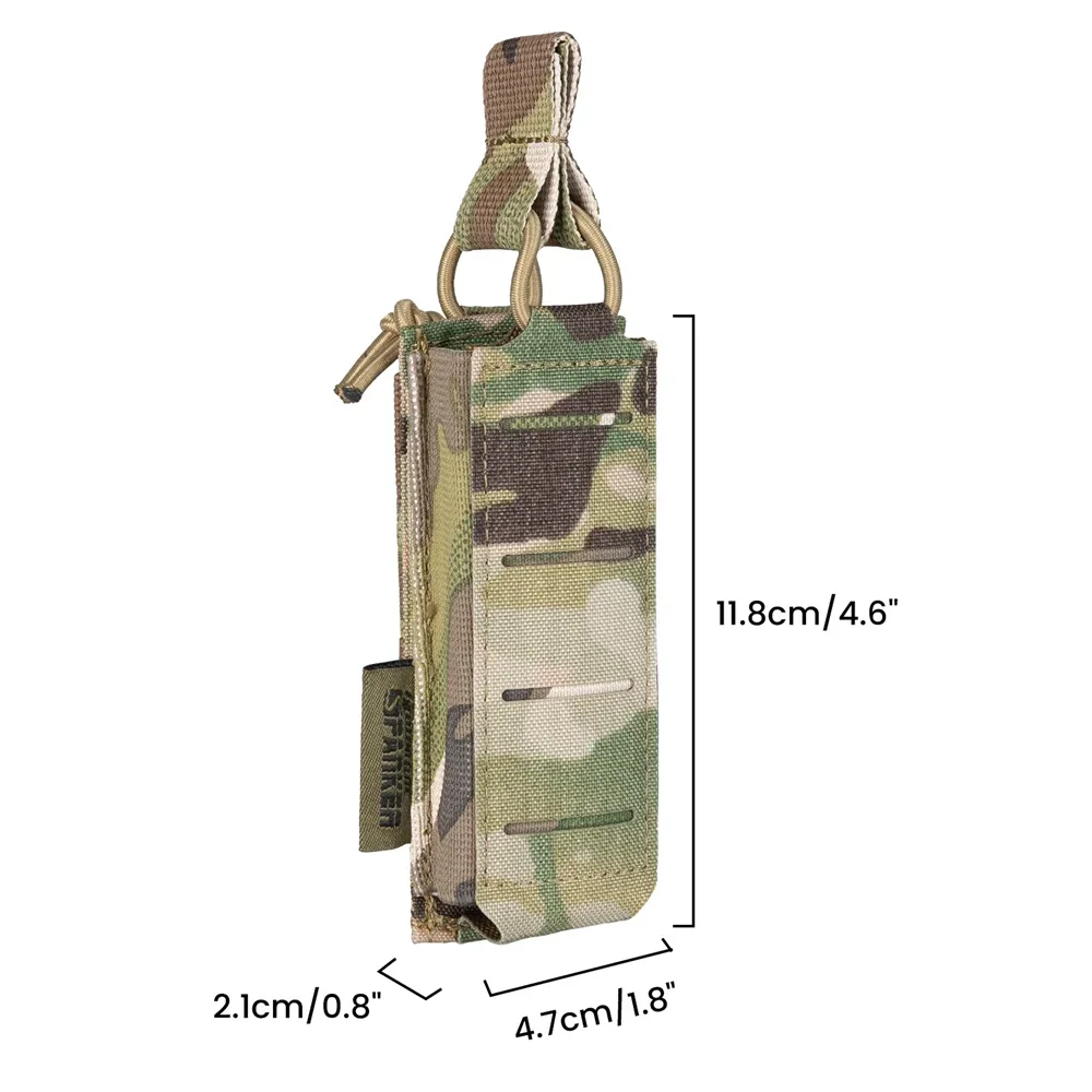 Bolsa táctica para pistola abierta, 9mm, Clip MOLLE Malice, cordón de choque, nailon 500D, soporte para linterna - imagen 2