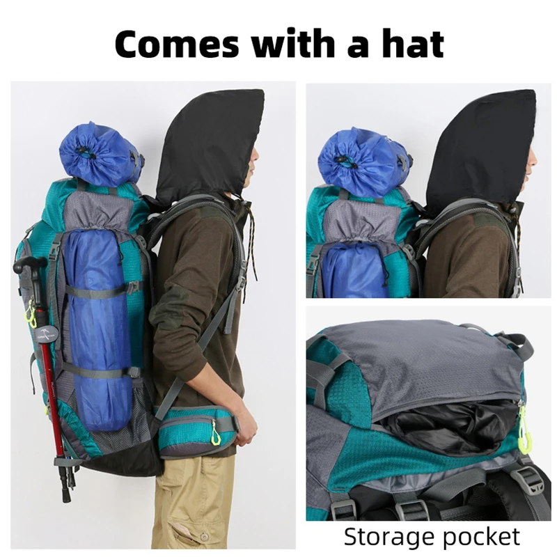 Mochila de Camping de 75L, bolsa de viaje para hombre con cubierta para lluvia, mochila para senderismo al aire libre, bolsas de montañismo, mochila grande para equipaje deportivo - imagen 3