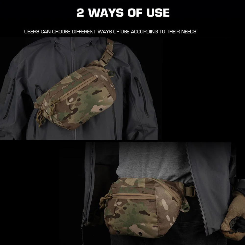 Riñonera táctica multiusos para pistola, bolsa de almacenamiento de herramientas EDC para exteriores, bandolera de combate, equipo de aparejo de pecho para caza - imagen 3