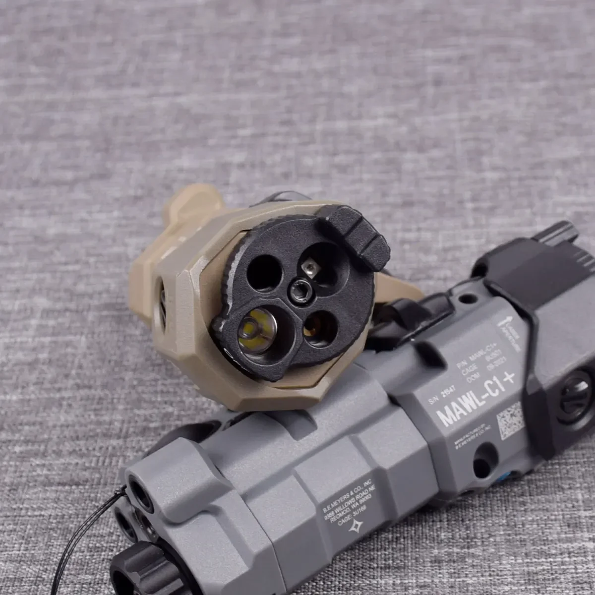 Linterna táctica de nailon MAWL C1 para arma, luz LED blanca Visible, rojo, verde, azul, láser Airsoft, nuevo Mawl-C1 - imagen 3