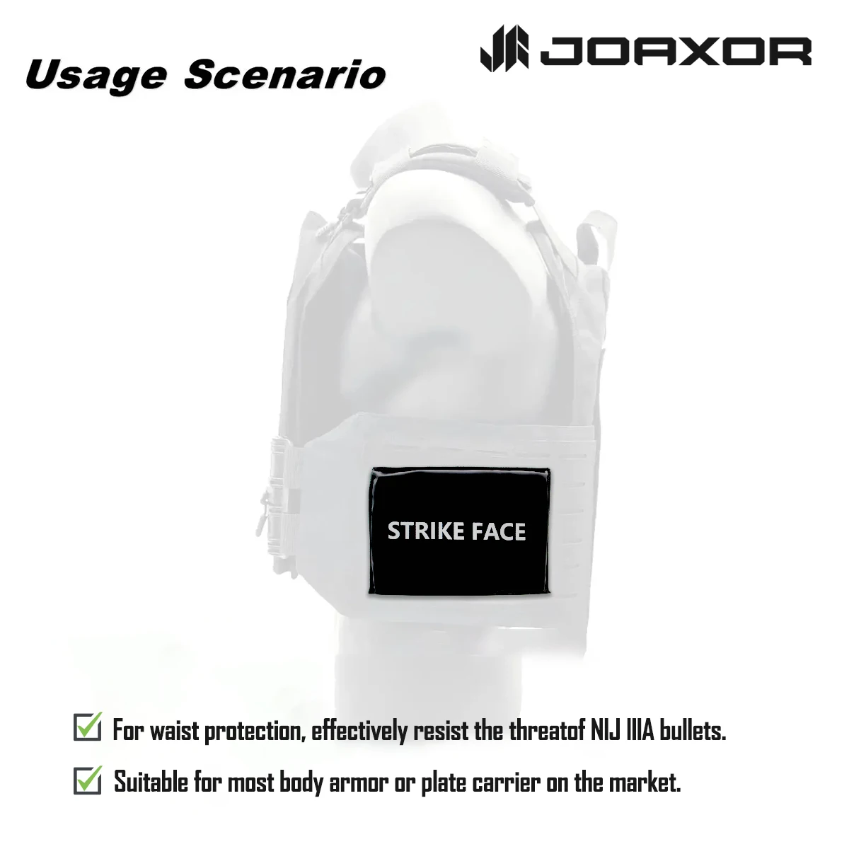 JOAXOR Placa suave a prueba de balas 6 "x 8" NIJ Nivel IIIA 3A 0101.06 Chaleco Panel lateral balístico suave de cintura - imagen 4