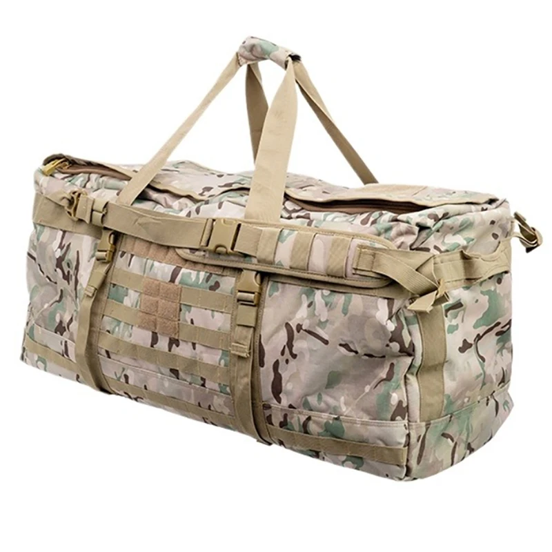 Bolsa de equipaje táctica de 48L, 66L, 100L, mochila para acampar, bolsas de lona Molle para exteriores, senderismo, viajes, gimnasio, bolsas de fin de semana, equipo táctico