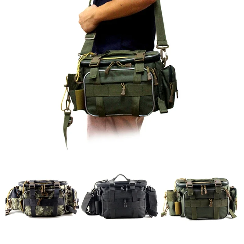 Bolsa de pesca impermeable multifuncional, riñonera para deportes al aire libre, Señuelos de Pesca, bolsa de almacenamiento de engranajes, bolsos cruzados individuales - imagen 2