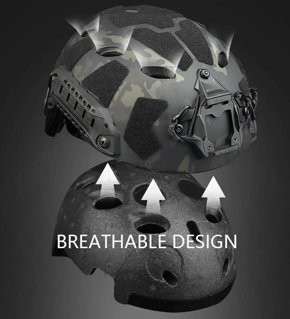 Casco táctico ligero y rápido SF Suprt casco protector de corte alto Paintball Wargame casco Airsoft - imagen 4