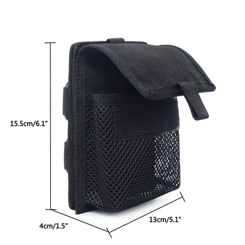 Bolsa táctica EDC Molle para walkie-talkie, Panel de parche, bolsa para revistas, paquete de cintura, gancho de bucle, soporte para herramientas de utilidad de caza - imagen 2