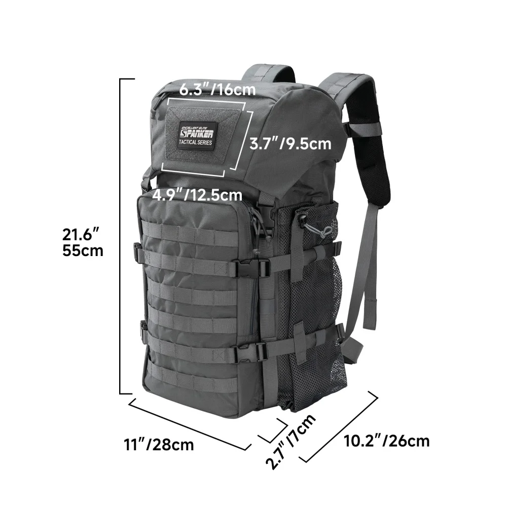 Mochila táctica 40L 500D Nylon mochila para senderismo al aire libre Molle paquete de asalto Camping viaje pesca hombres mochila portabotellas - imagen 2