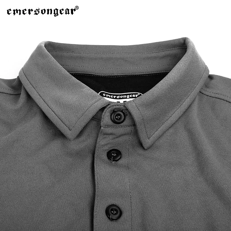 Emersongear-camisetas de manga corta para hombre, POLO táctico de secado unidireccional con etiqueta azul, para acampar, Airsoft, caza y senderismo - imagen 3