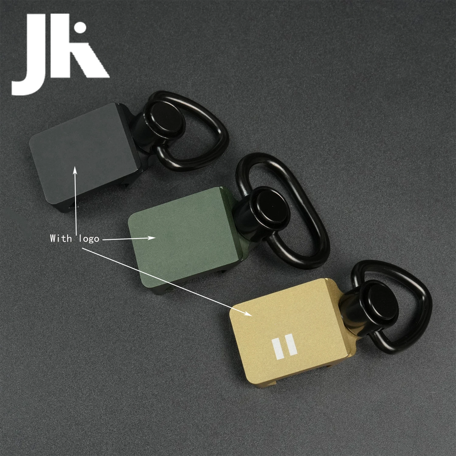 Hebilla de correa QD de Metal táctico, adaptador giratorio para hebilla de correa de riel de 21mm, botón pulsador de montaje de bucle de correa de aleación de aluminio - imagen 4