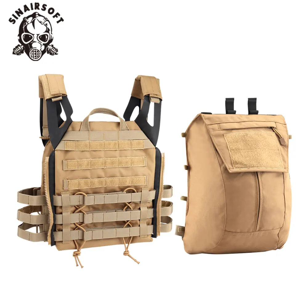 SINAIRSOFT-Chaleco táctico JPC de nailon 1000D de gran capacidad, portador de placa 2,0, bolsa de accesorios con bolsillos de malla internos con cremallera - imagen 2