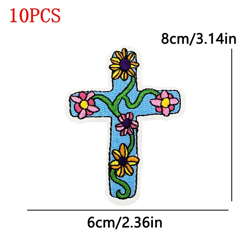 10 unids/set venta al por mayor fe del Jesús caminos bordados Fusibles para ropa cruzando hierro en parche para accesorios de ropa pegatinas - imagen 3