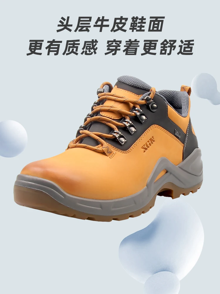 XGN-zapatos de senderismo de cuero de vaca para hombre, botas de caza impermeables, botas de trekking de combate táctico del desierto, zapatillas de senderismo cálidas al tobillo - imagen 4