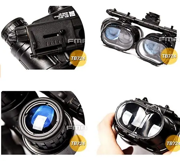Fma Tactical Gpnvg18 modelo simulado gafas de visión nocturna y L4G19 Nvg soporte de plástico para casco - imagen 3