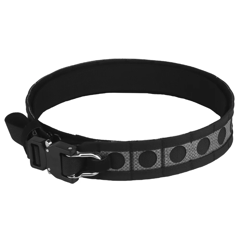 Cinturón táctico Bison de dos capas, hebilla de Metal de separación rápida, cinturón Molle ligero de perfil bajo, equipo Airsoft estilo Ferro