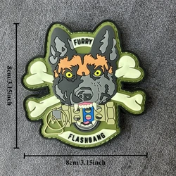 Flashbang K9 – Parche táctico PVC militar para perro