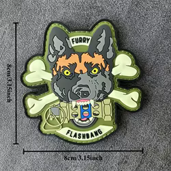 Flashbang K9 – Parche táctico PVC militar para perro