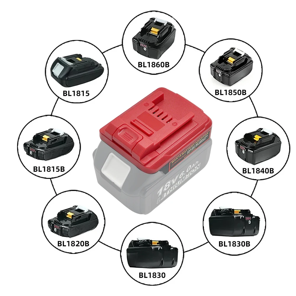 Adaptador de herramienta eléctrica, convertidor de batería para Makita de 18V a Einhell, adaptador de batería de iones de litio de 18V, herramienta eléctrica (sin batería) - imagen 5